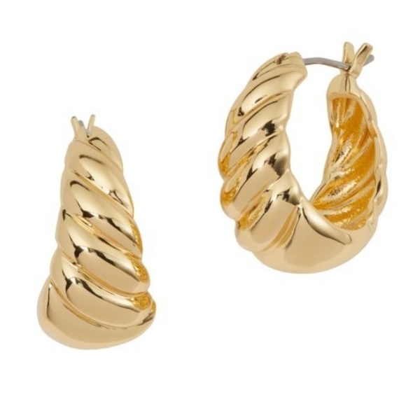 Kate Spade French Twist Gold Hoop Earrings - Picture 5 of 5